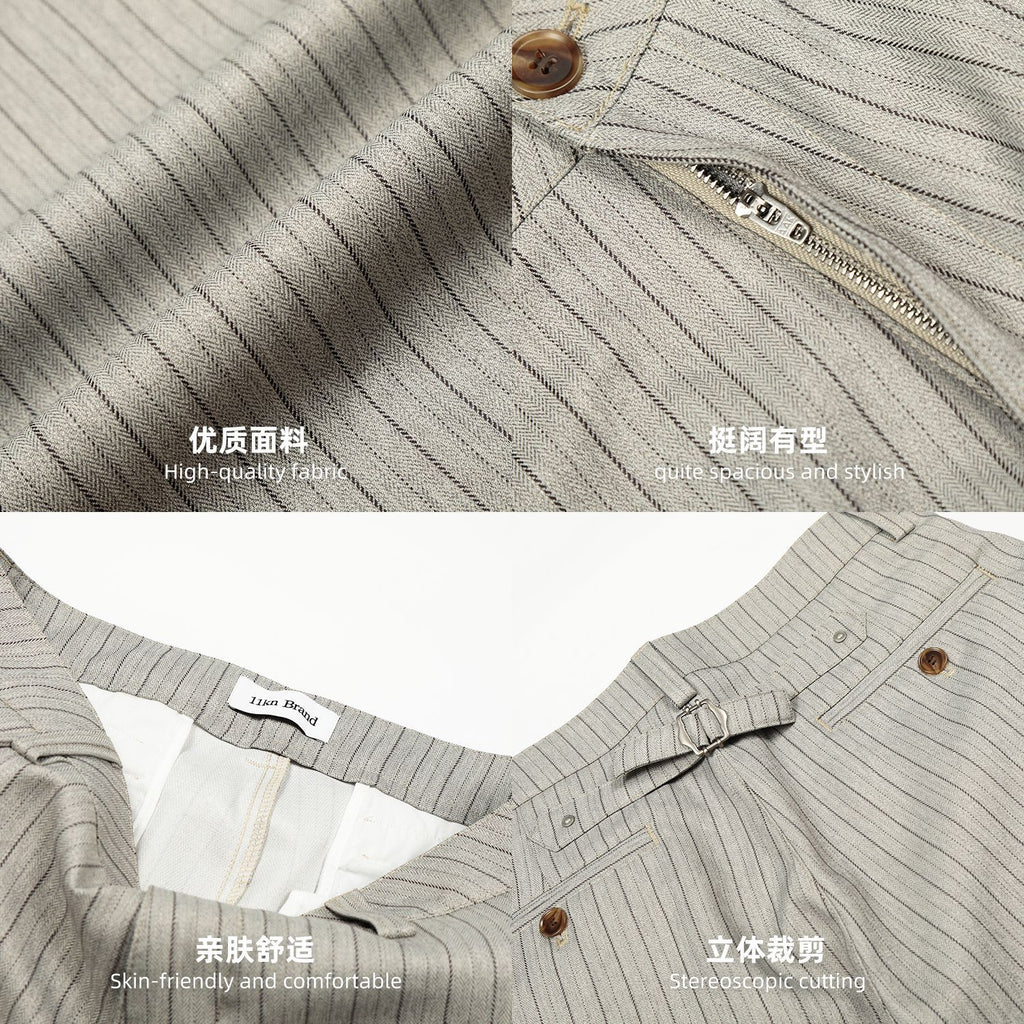 11KN Striped Retro Loose Pants