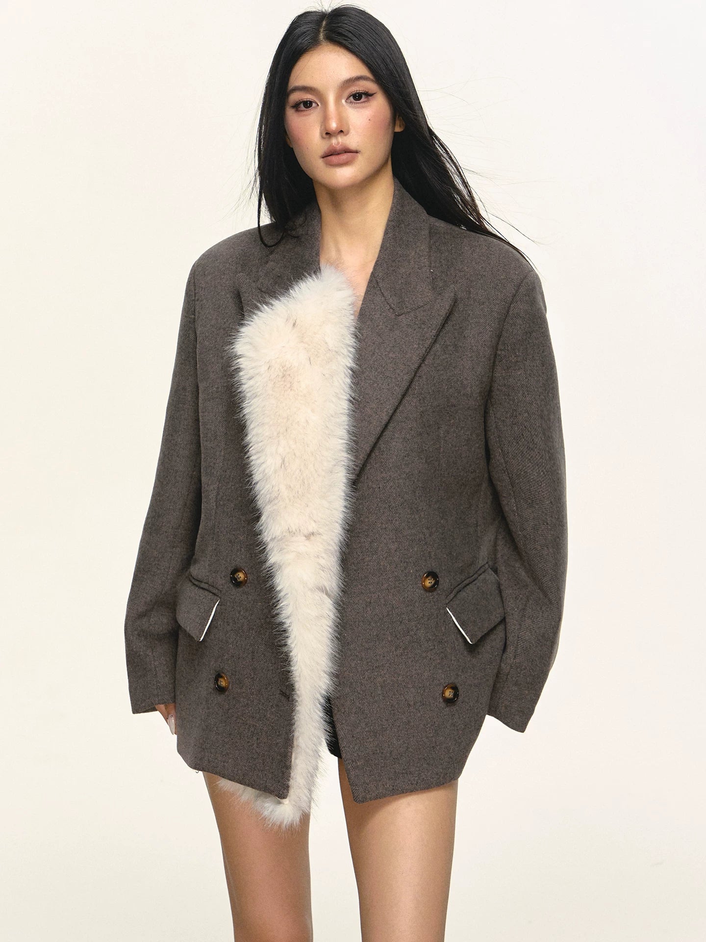 Anna Aneae Vintage Woolen Suit Thermal Jacket