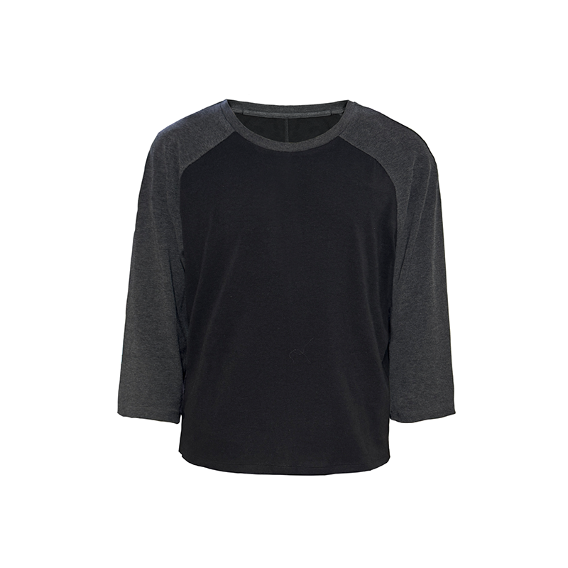 JCAESAR Contrast Shoulder Daily Versatile Seven-quarter Sleeve Tee