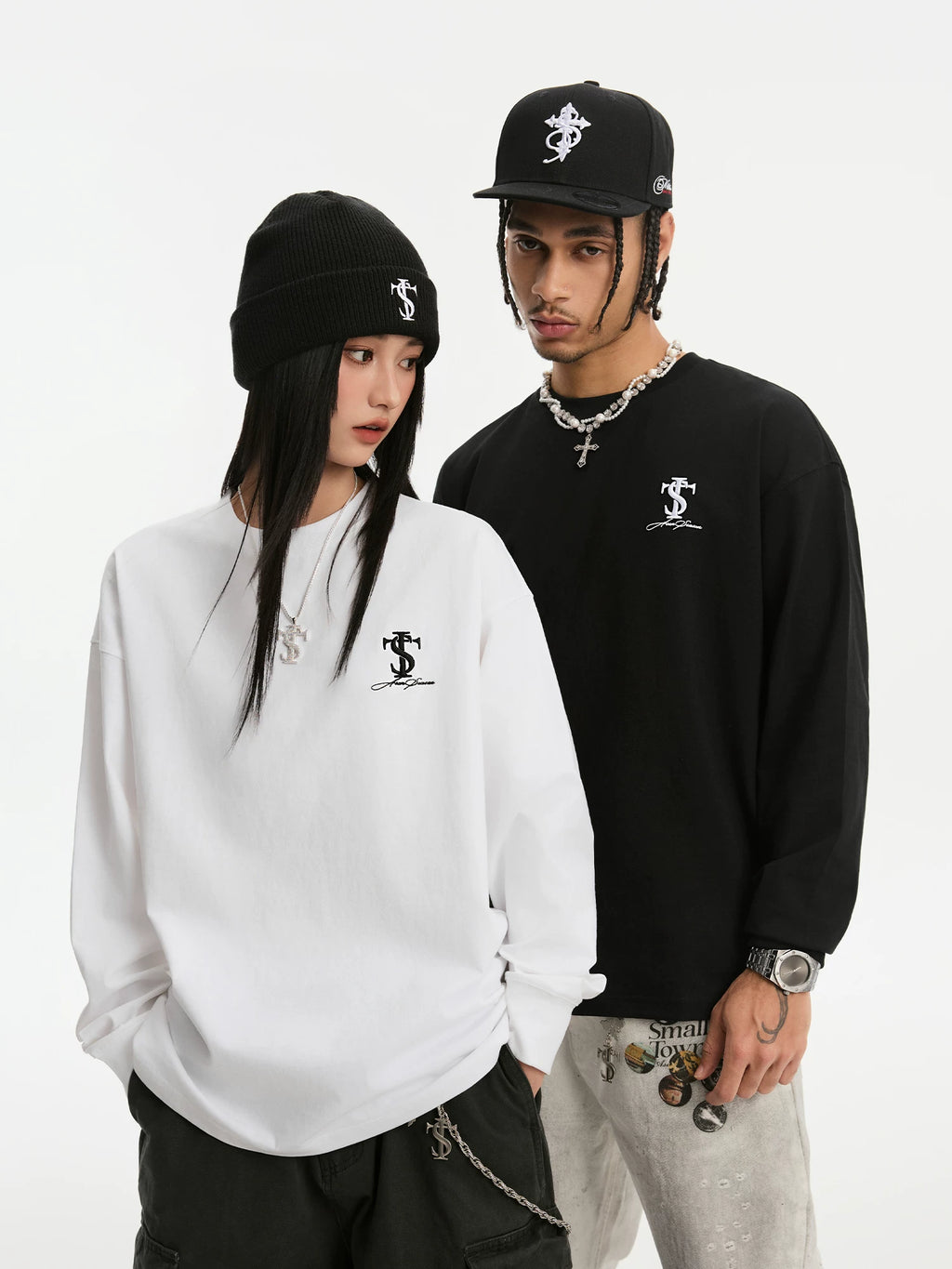 STK Hip Hop Embroidery LOGO Casual Long Sleeve