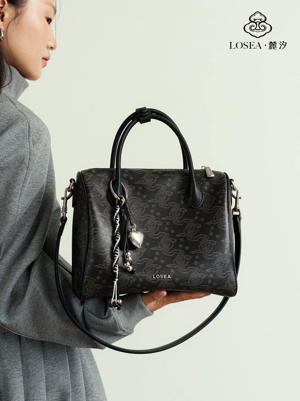 LOSEA Simple Moire Casual Messenger Bag