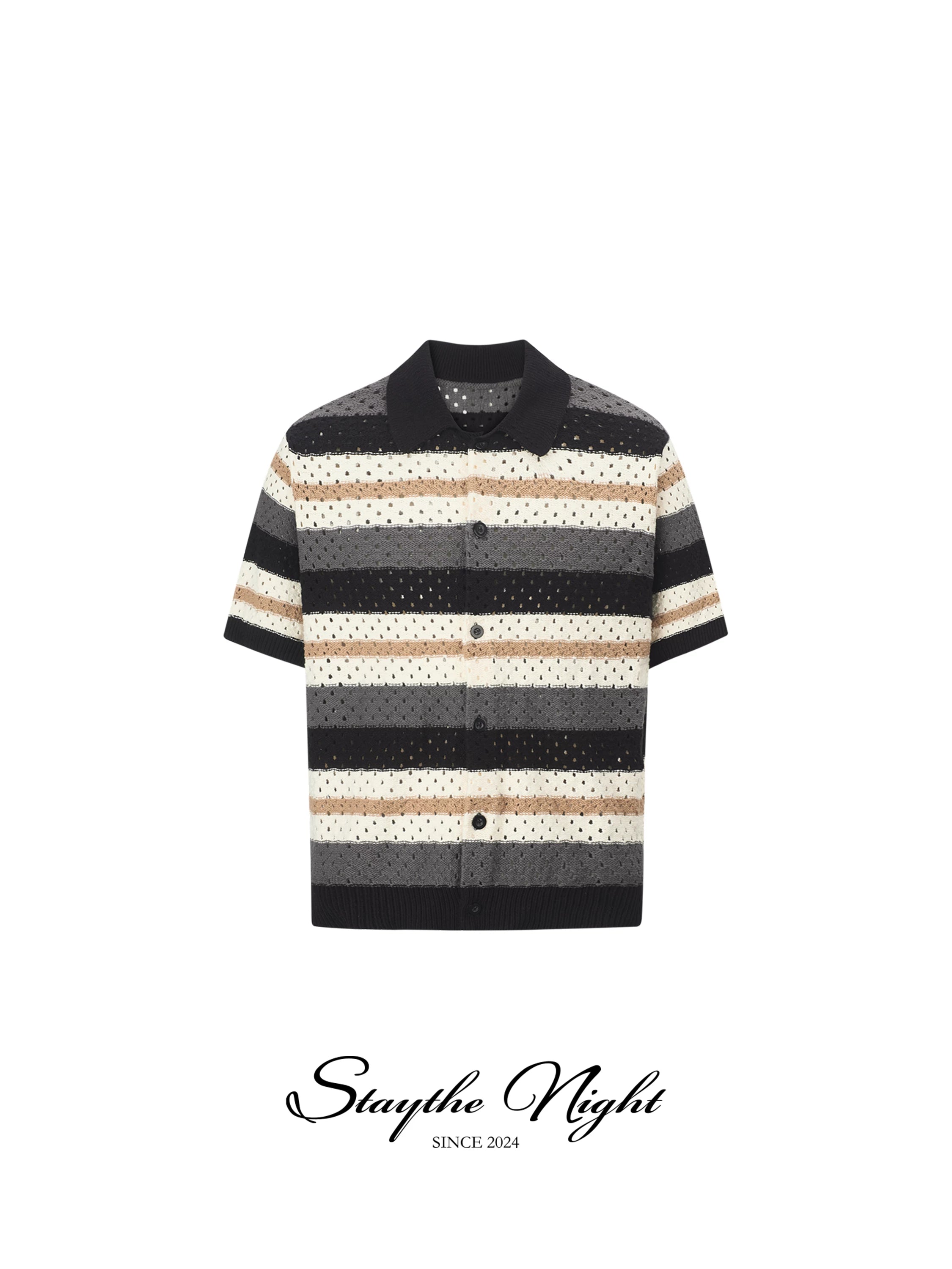 Stay The Night Knitted Short Sleeve Shirt