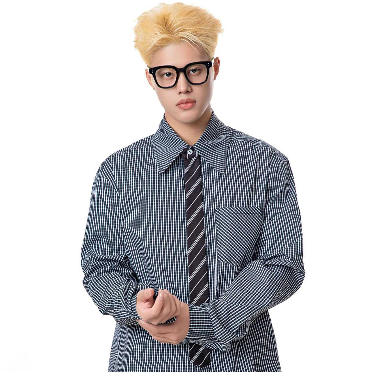 MADEEXTREME Spring Gold with Tie Splicing Old Money Shirt