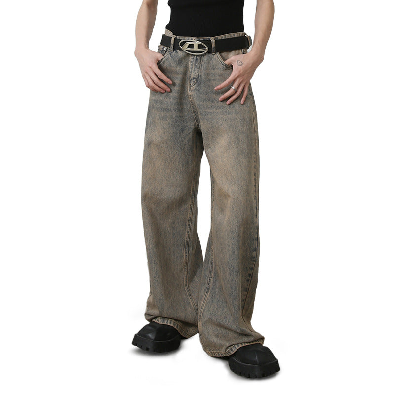 Inflation Rust Straight Through Washed Jeans