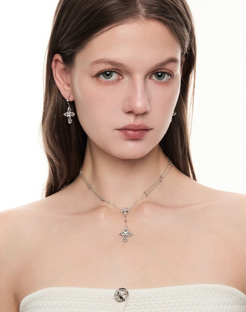 BULUBULU Pendant Cross Double Necklace