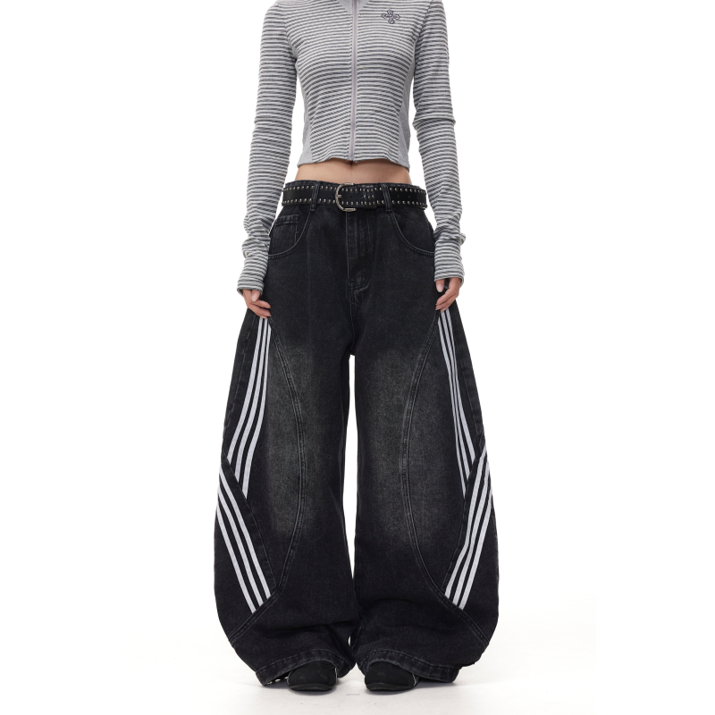 BTSG Vintage Loose Wide-Leg Jeans