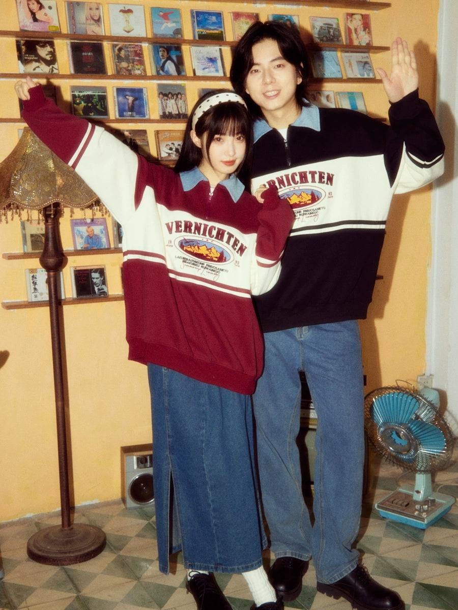 ALOHA Vintage Hong Kong Style POLO Sweater