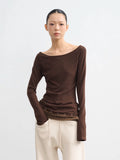 LINY LIBERTY Paneled Striped Slim Long Sleeves
