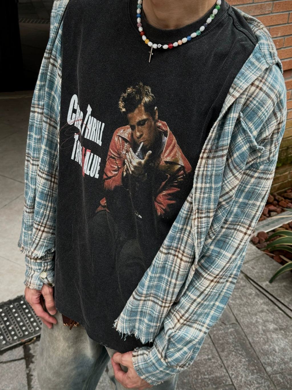 CSENMADE Fight Club Print Casual Tee