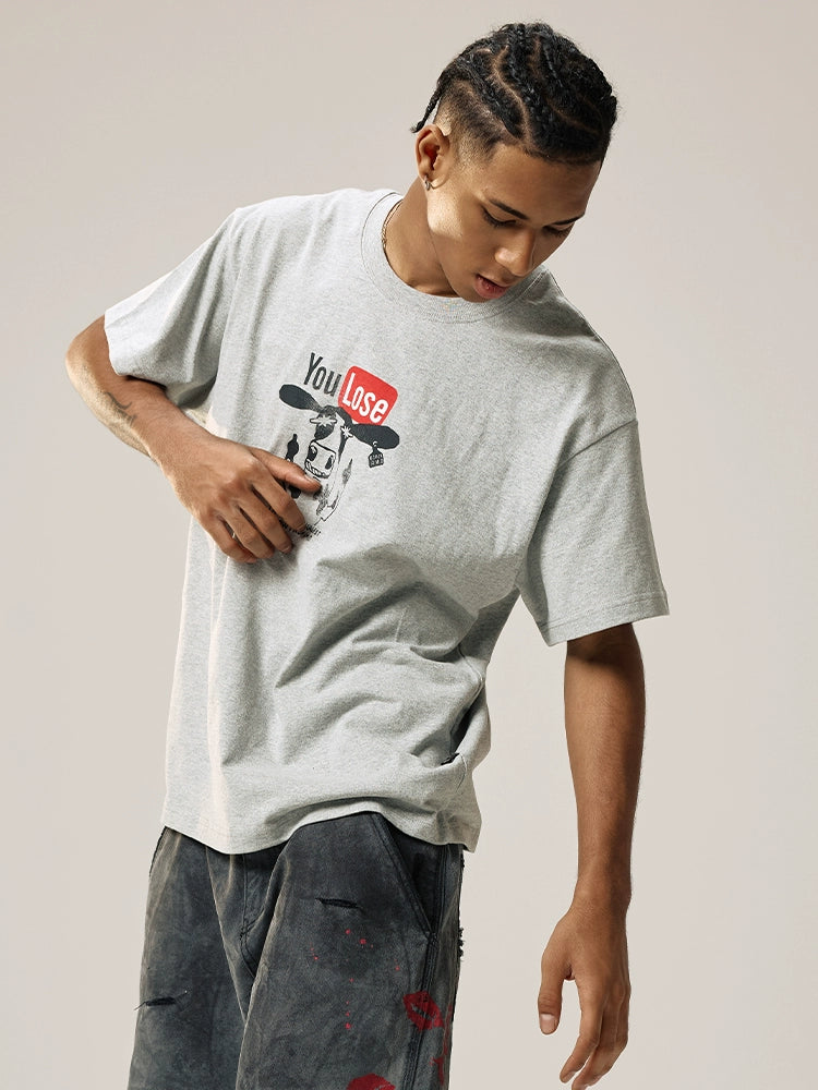 Remedy Guochao Loose Round Neck Tee