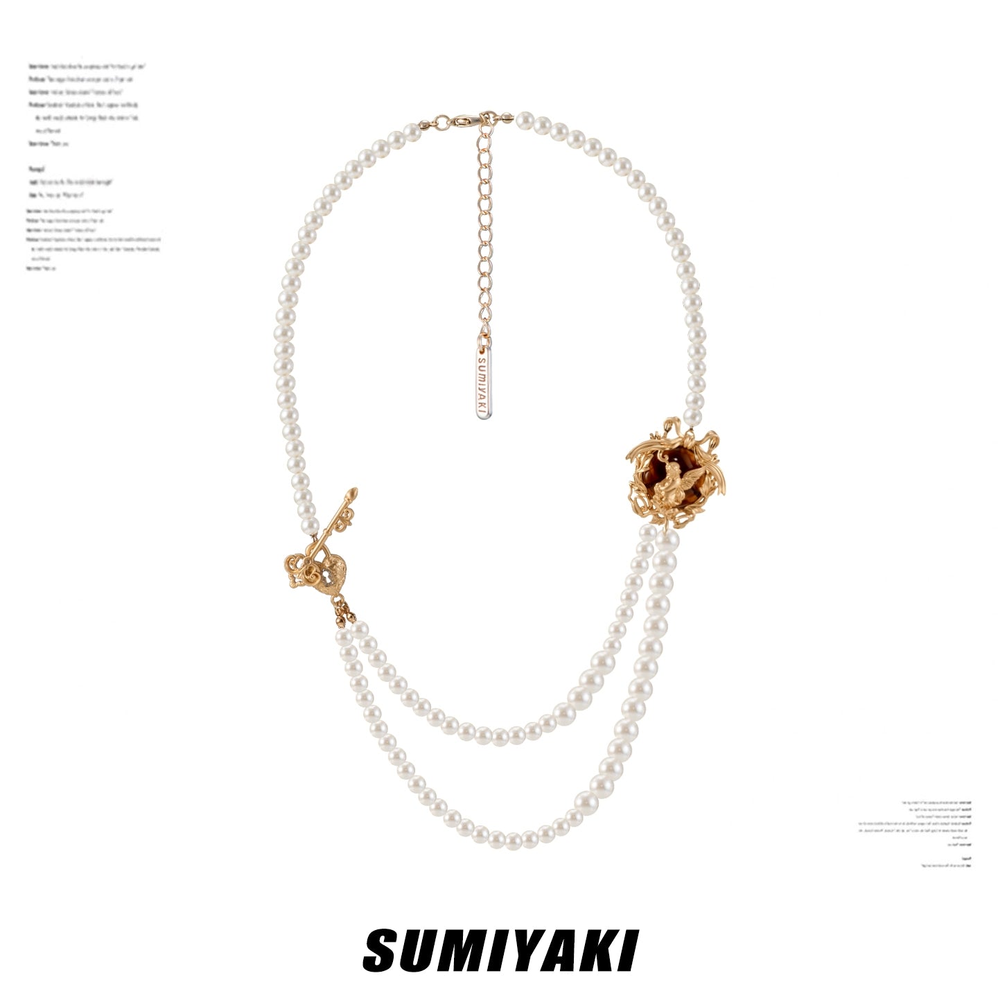 SUMIYAKI Pearl Long Vintage Necklace