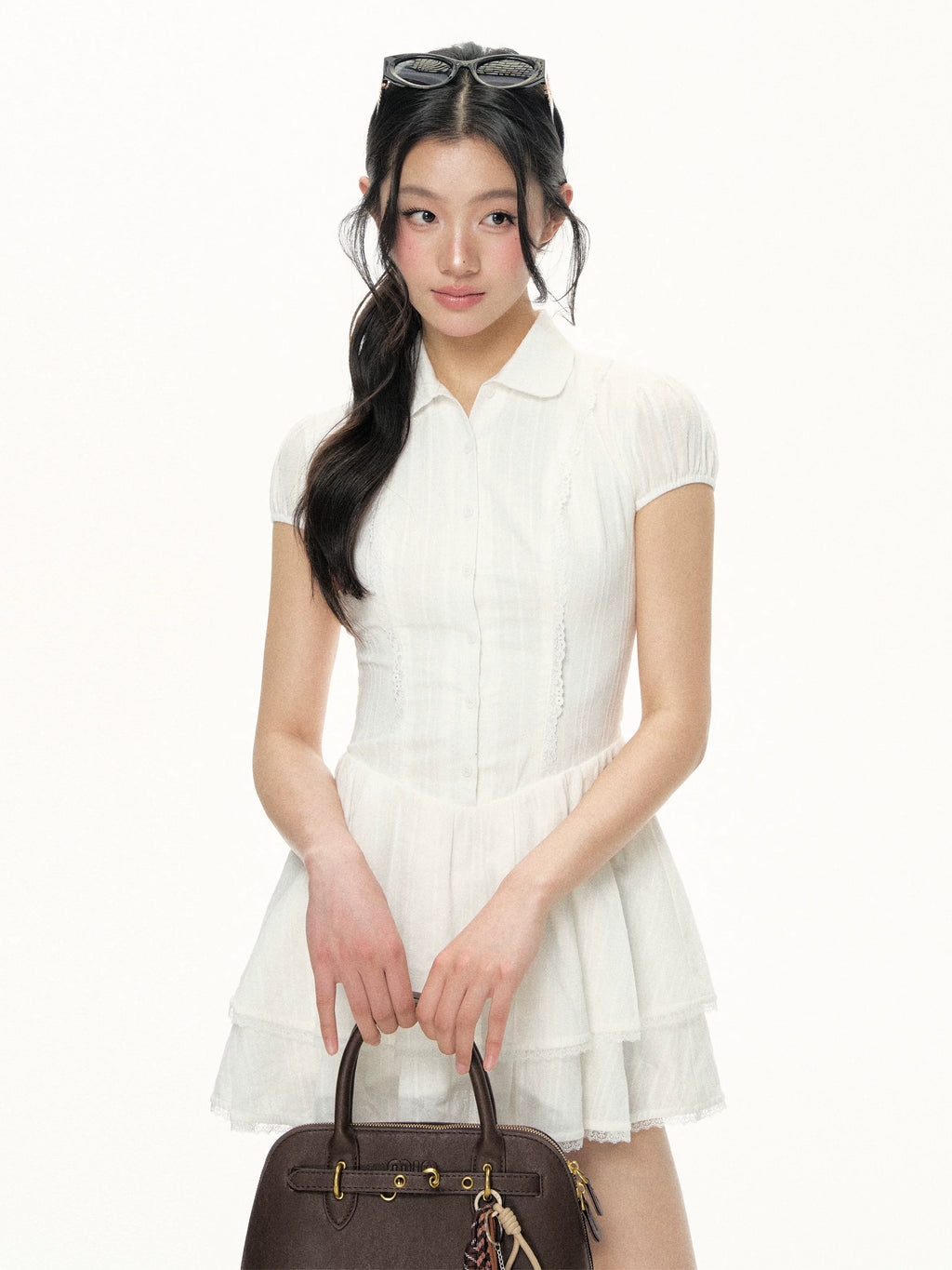 Ariseism Vintage Doll Collar Slim Fit Dress