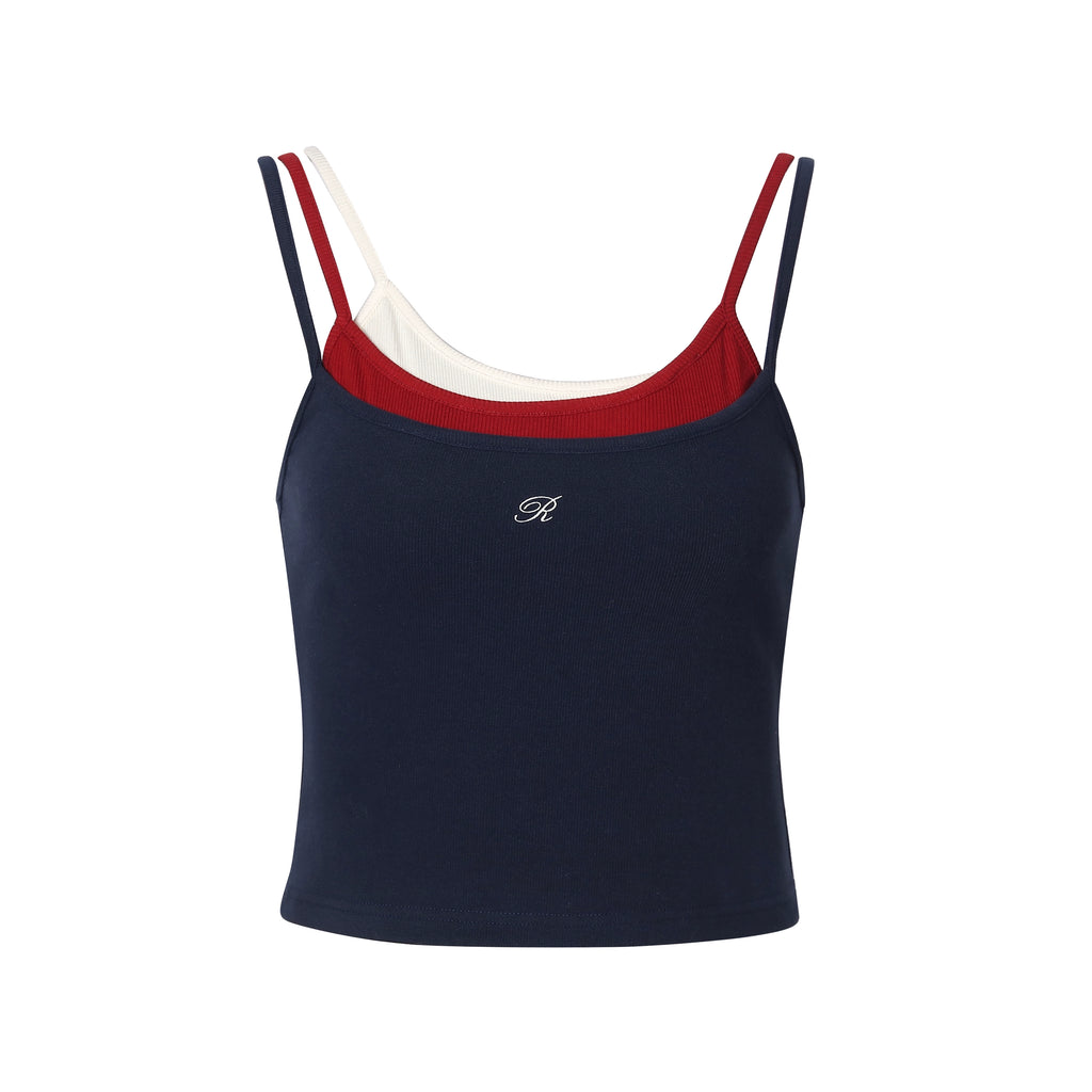 UnderStress Fake Three-piece Knitted Sling Vest