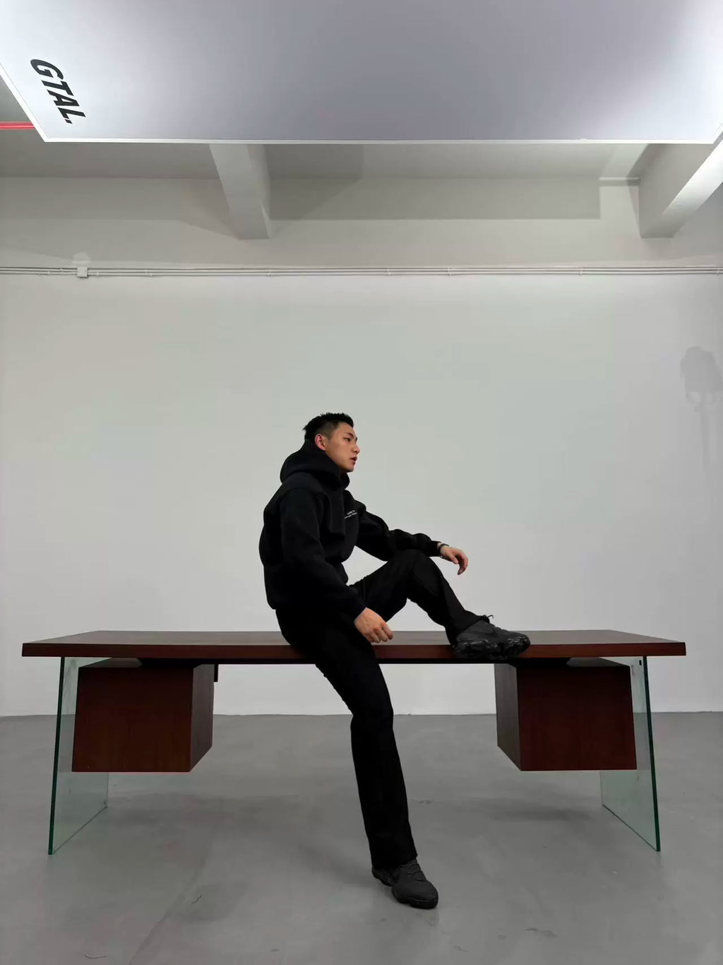 GTAL Three-dimensional Cut Embroidered Hooded Sweater