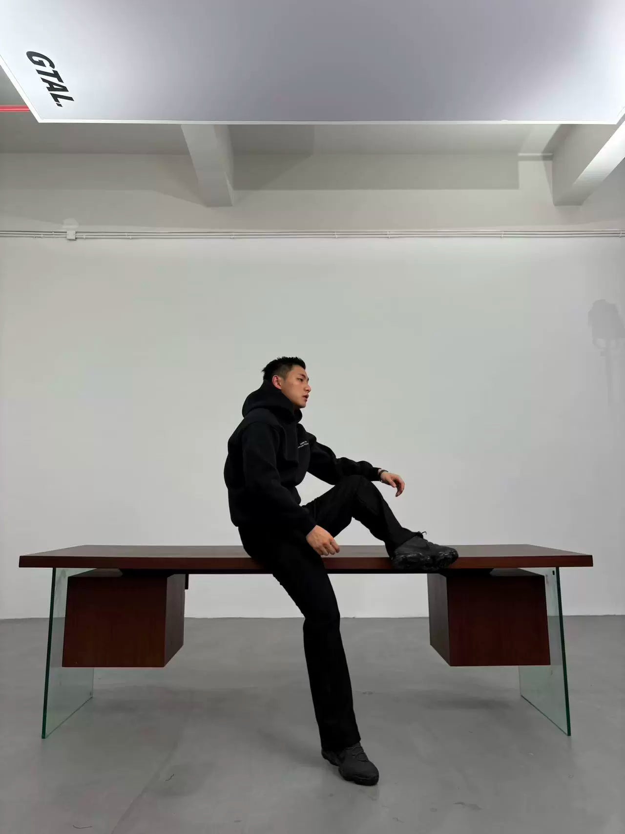 GTAL Three-dimensional Cut Embroidered Hooded Sweater