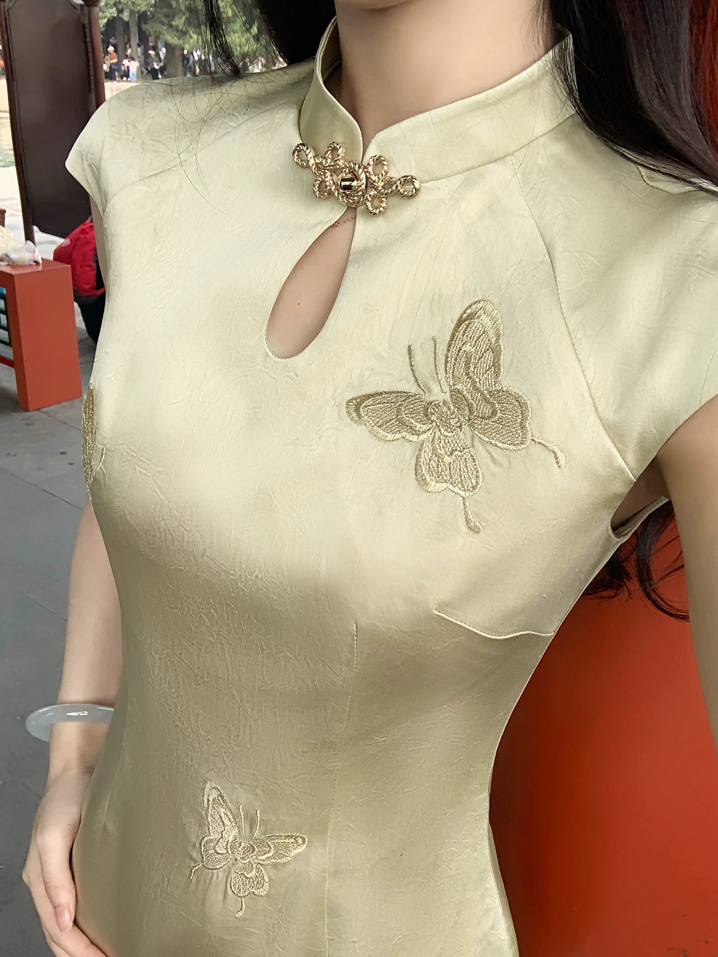 ZIHE Embroidered Short Butterfly Dress