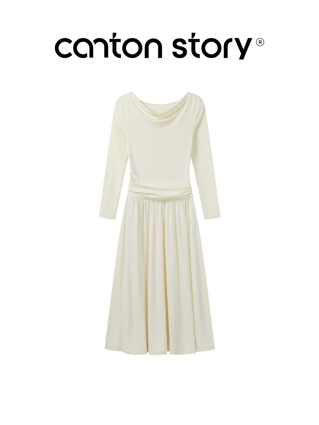 Cantonstory Slim Long Sleeve Dress