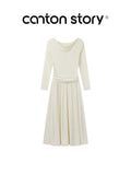 Cantonstory Slim Long Sleeve Dress