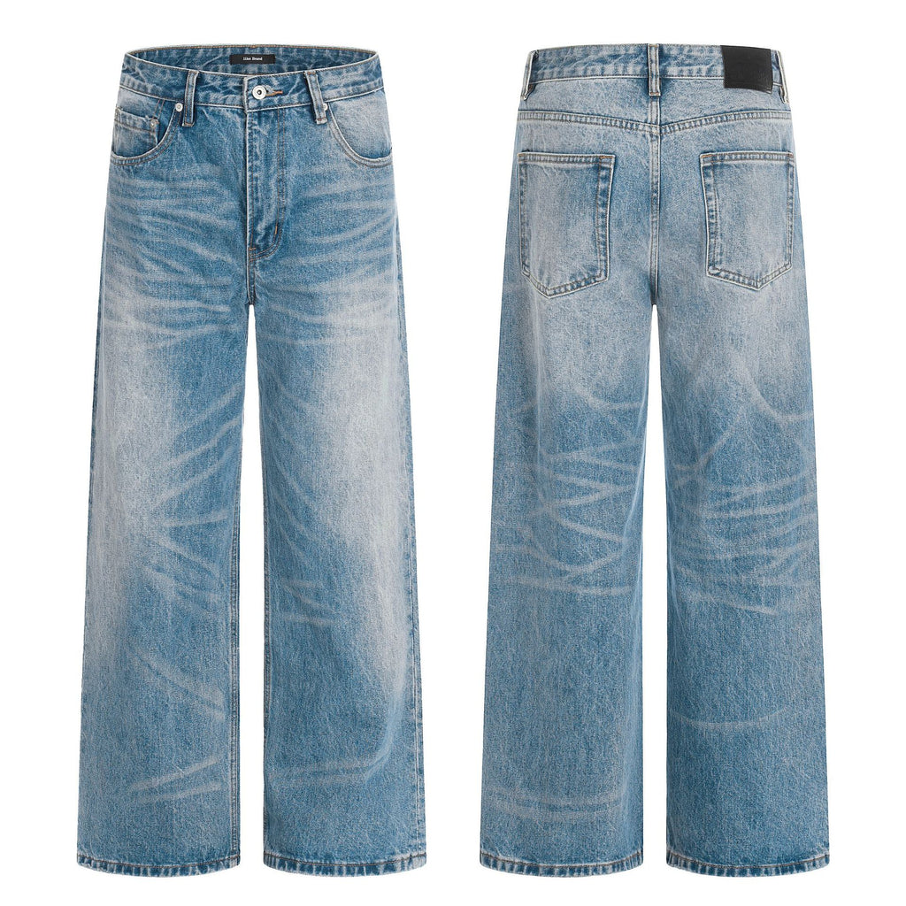 11KN Retro Straight Three-dimensional Slim-fitting and Thin Pants
