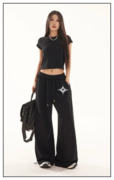 Zero Shoulder Round Neck Loose and Thin Short Tee