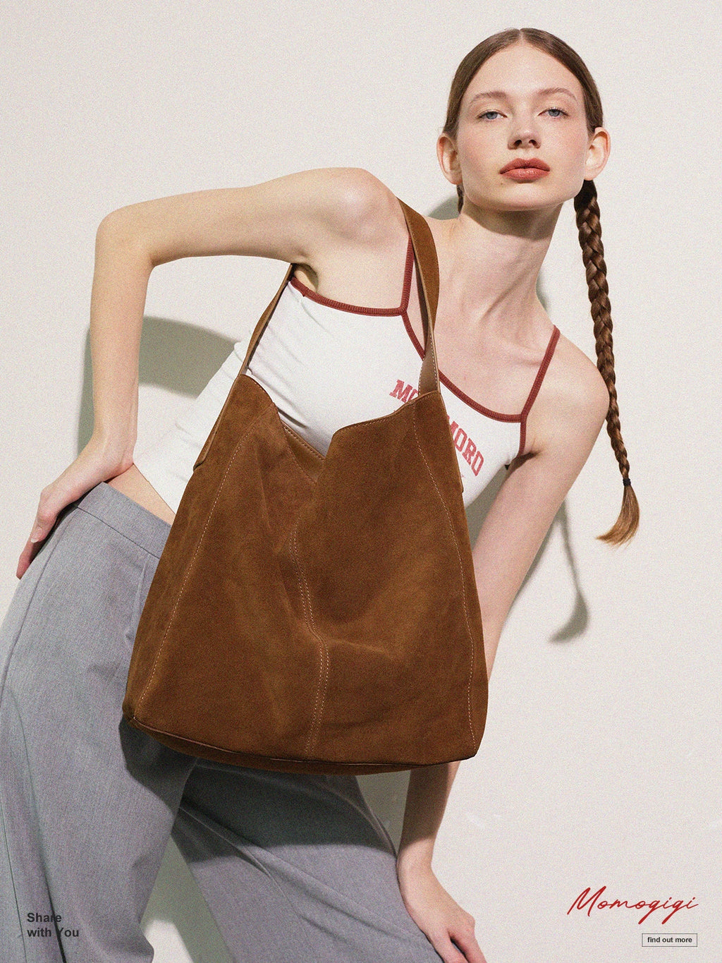 Momogigi Vintage Lazy Commuter Large Capacity Tote Bag