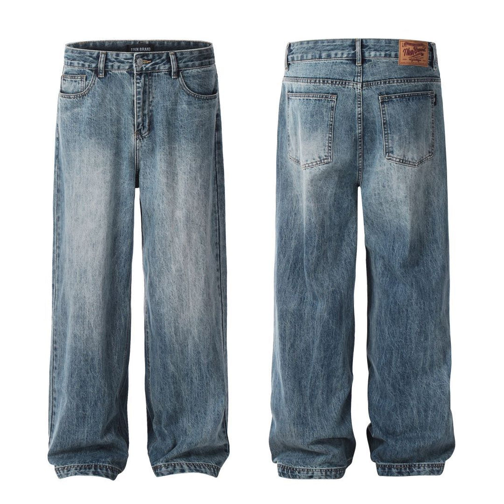 11KN Retro Straight Loose Versatile Jeans