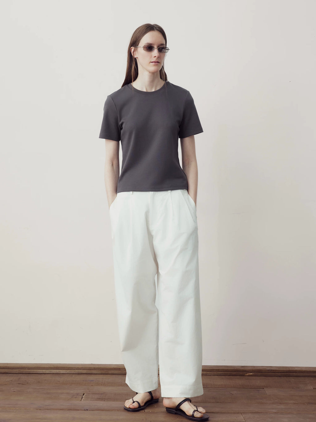 COLN Wide-leg Versatile Casual Pants