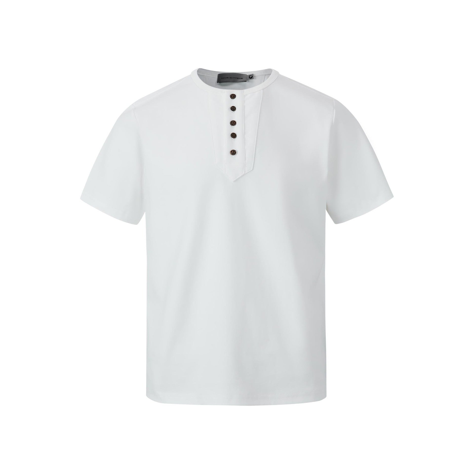 MADEEXTREME Five Buckle Henry Collar Retro Tee
