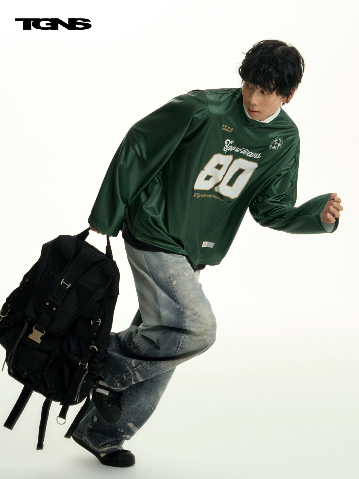 TGNS Trendy Streamer Satin Football Jersey