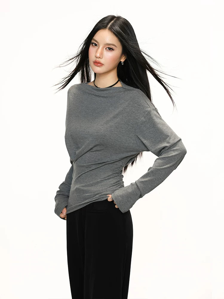 Cherry Melody Waist Thin Senior Feeling Base Long Sleeve (Clearance)