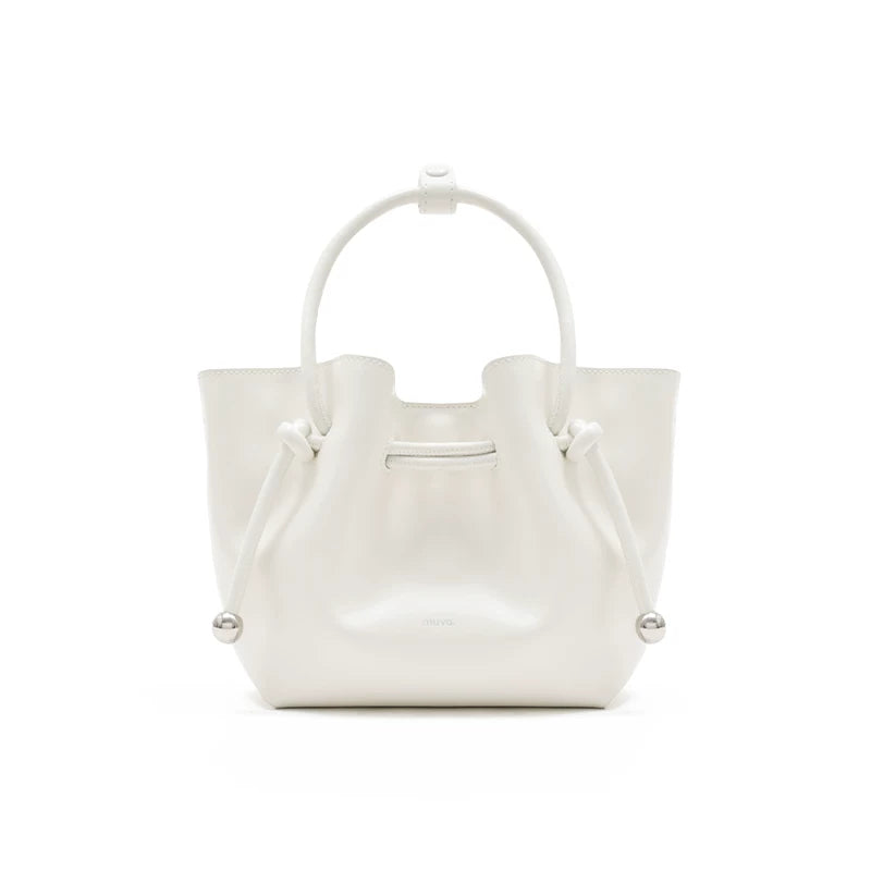 Muva Leather Hand-held Pleated Small Bag