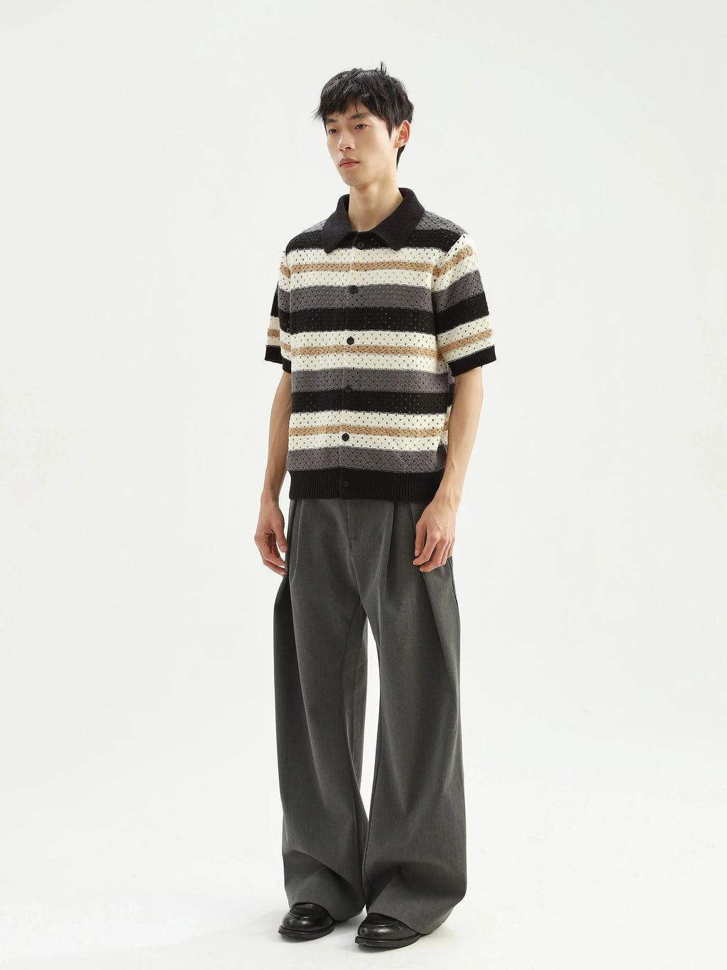 Stay The Night Knitted Short Sleeve Shirt