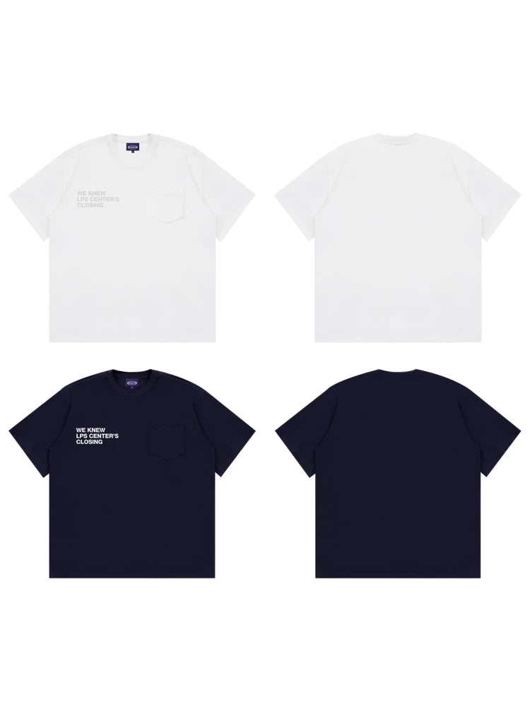Loopsoon Pocket Print Bilateral Design Deconstructed Tee