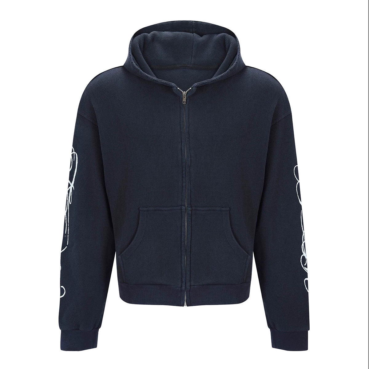 FTS Waffle Old Print Hooded Sweater Jacket