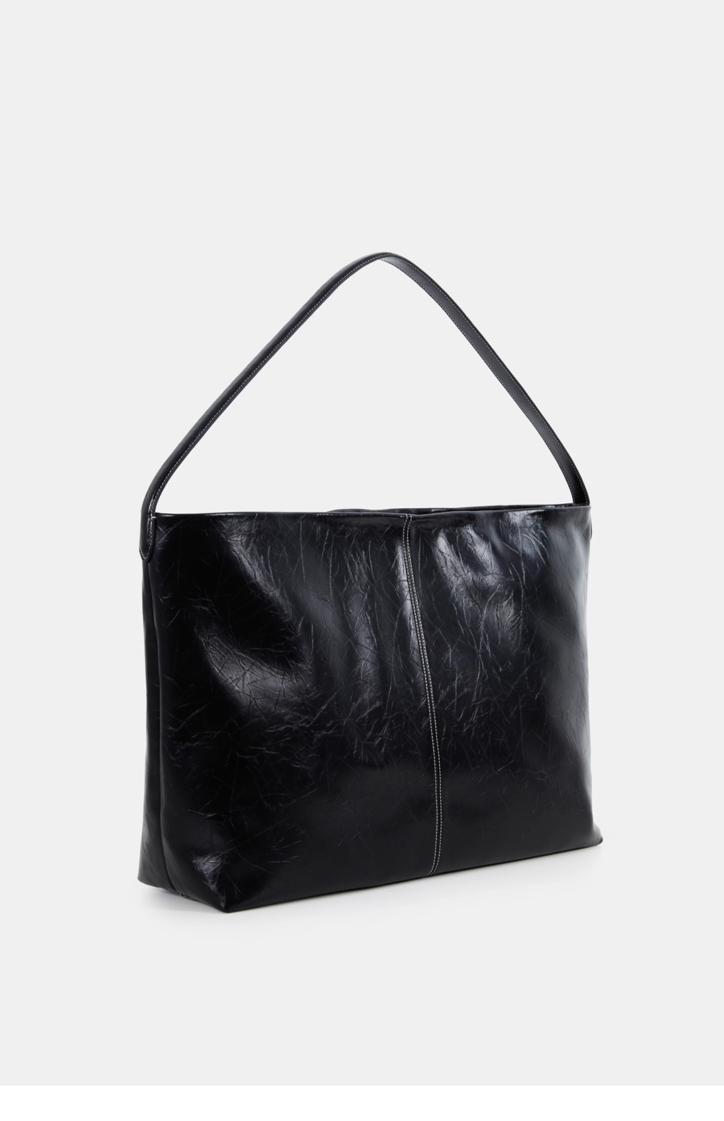 DirtySix Cow Leather Jill big pocket cowhide soft leather tote bag