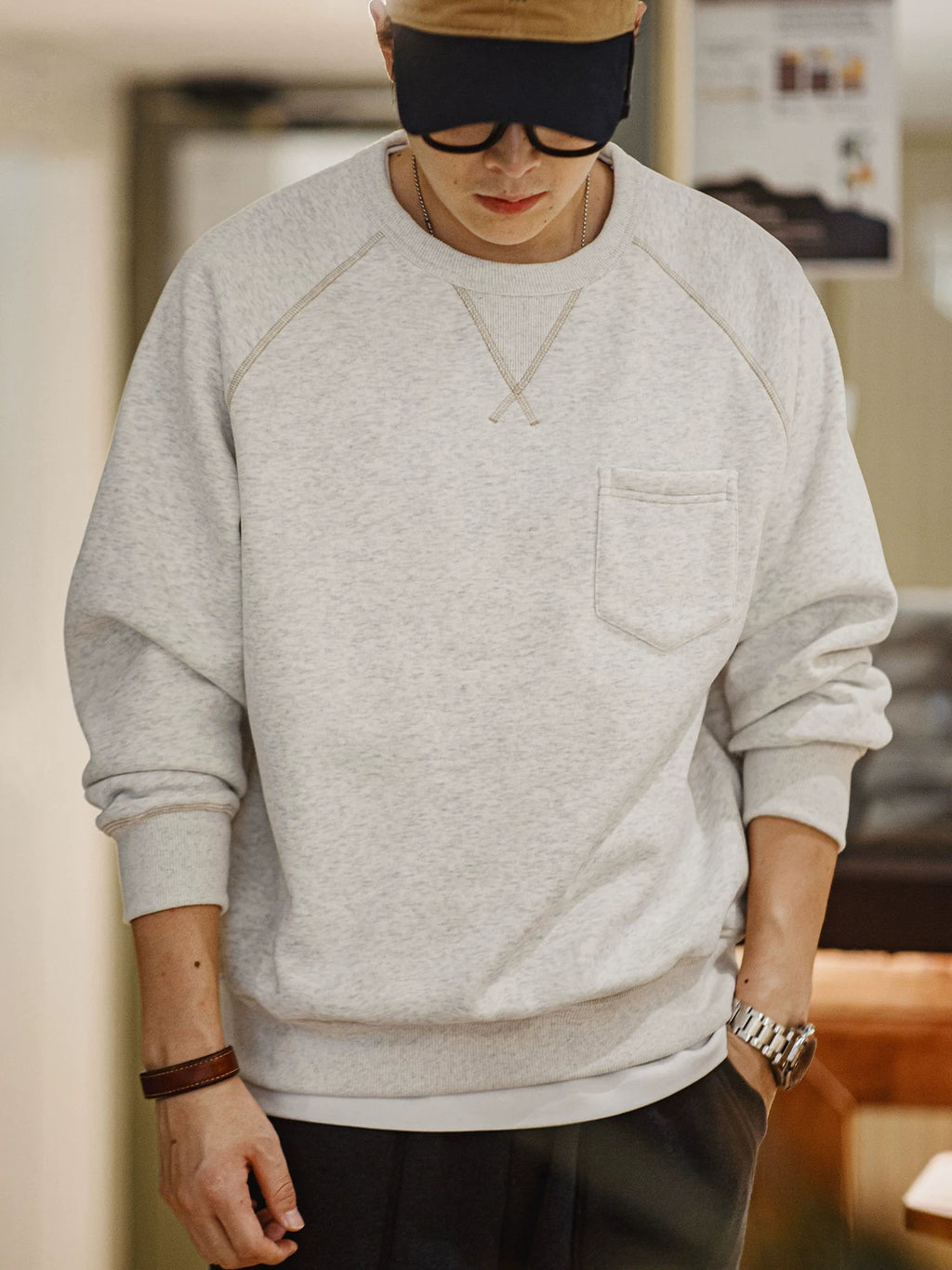 Madden Retro Heavy Crew Neck Sports Sweater