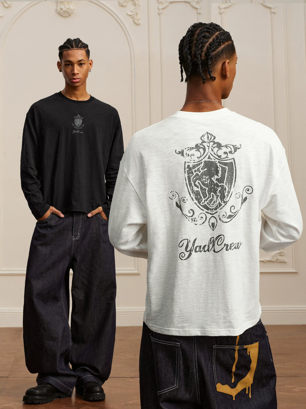 YADcrew retro Year of the Horse long-sleeved T-shirt