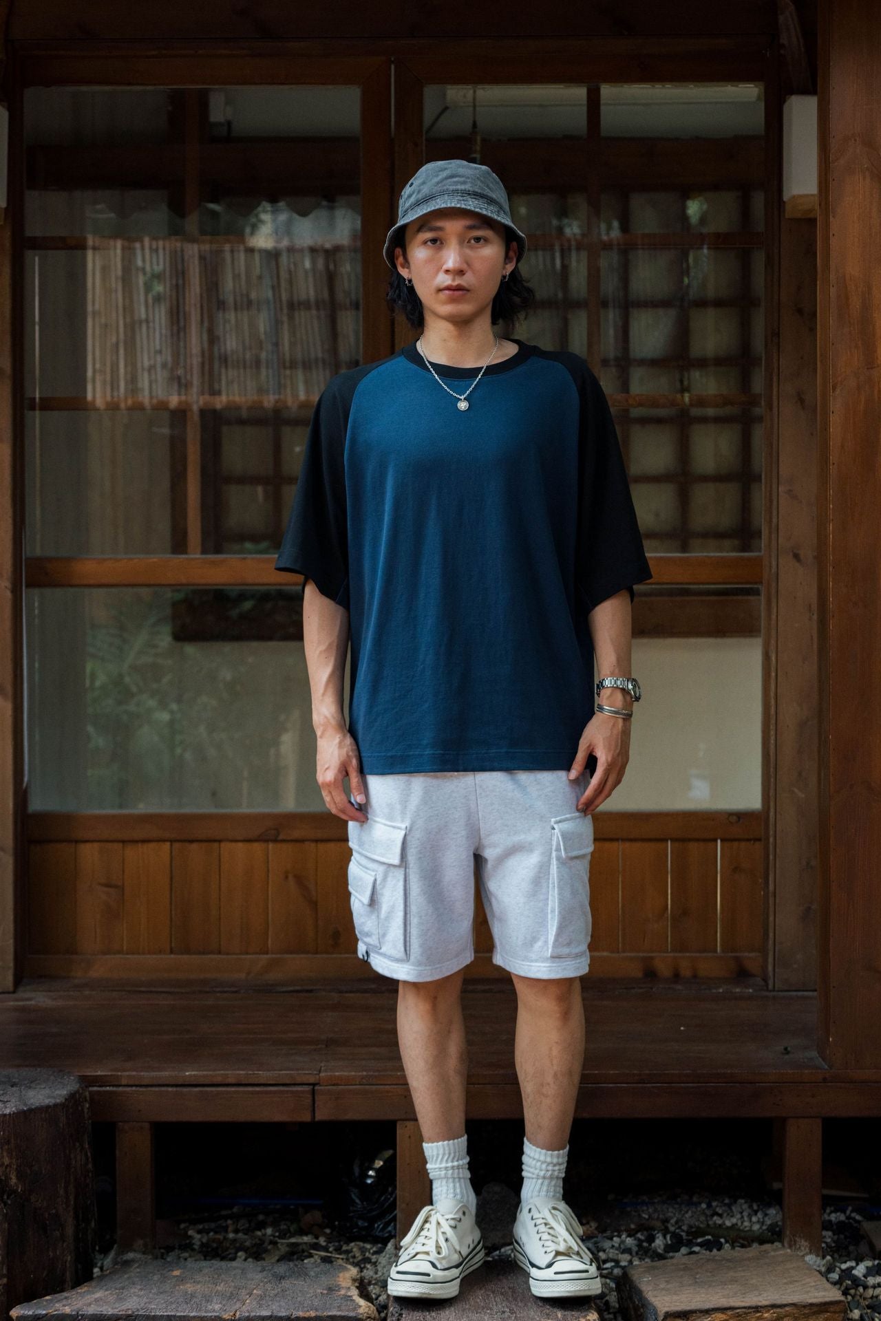 FGSS Splicing Contrasting Shoulder Tee