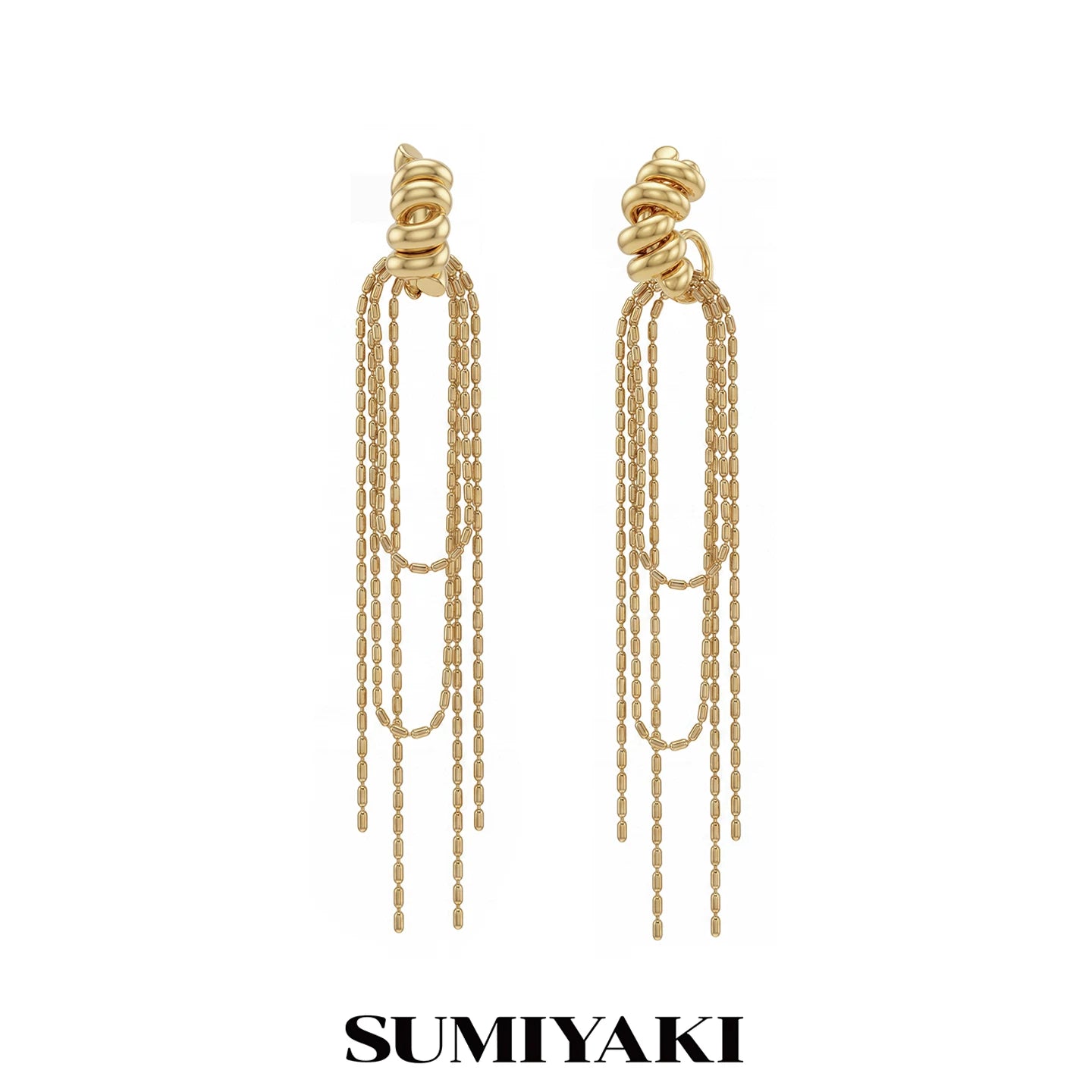 SUMIYAKI Multi-layer Chain Earrings