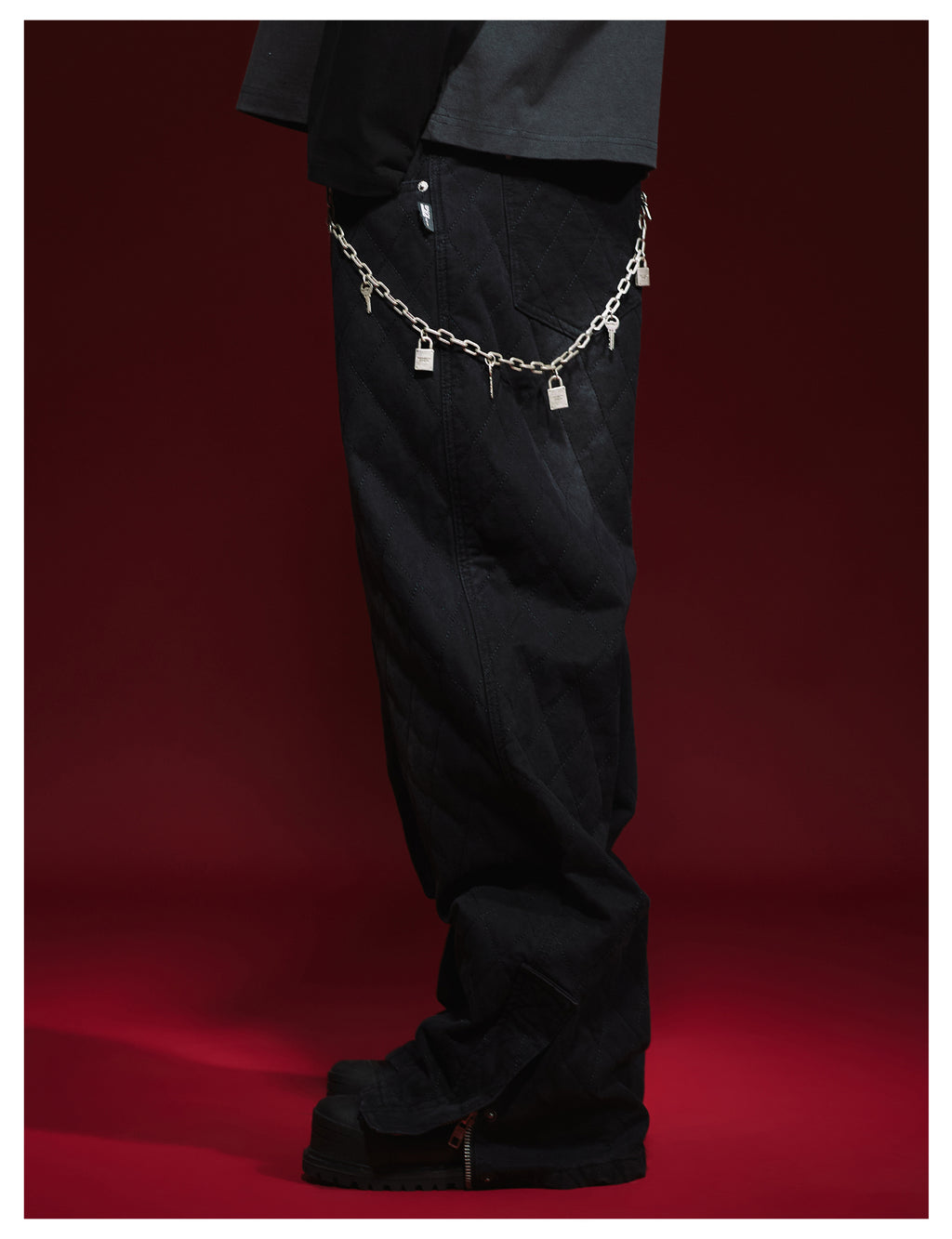 Remedy metal chain waist key lock