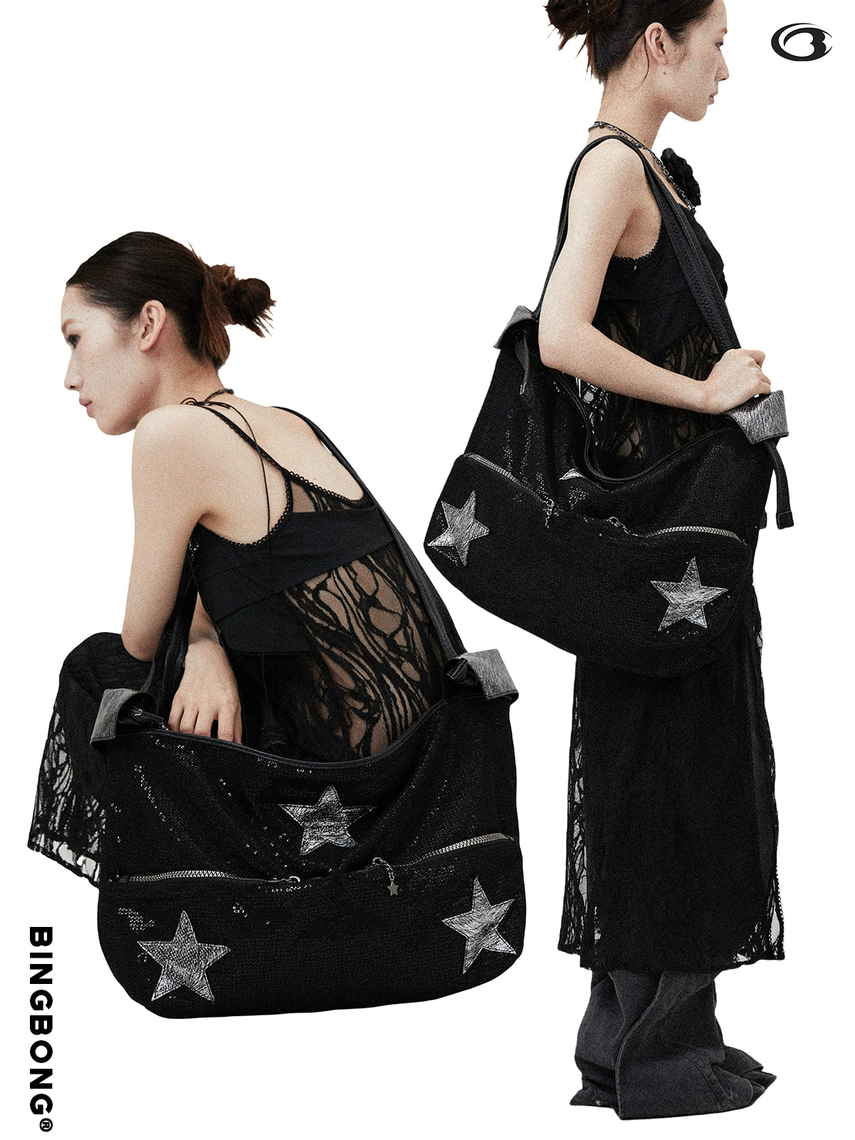 BINGBONG Tote Bag Large Capacity Female Messenger Bag