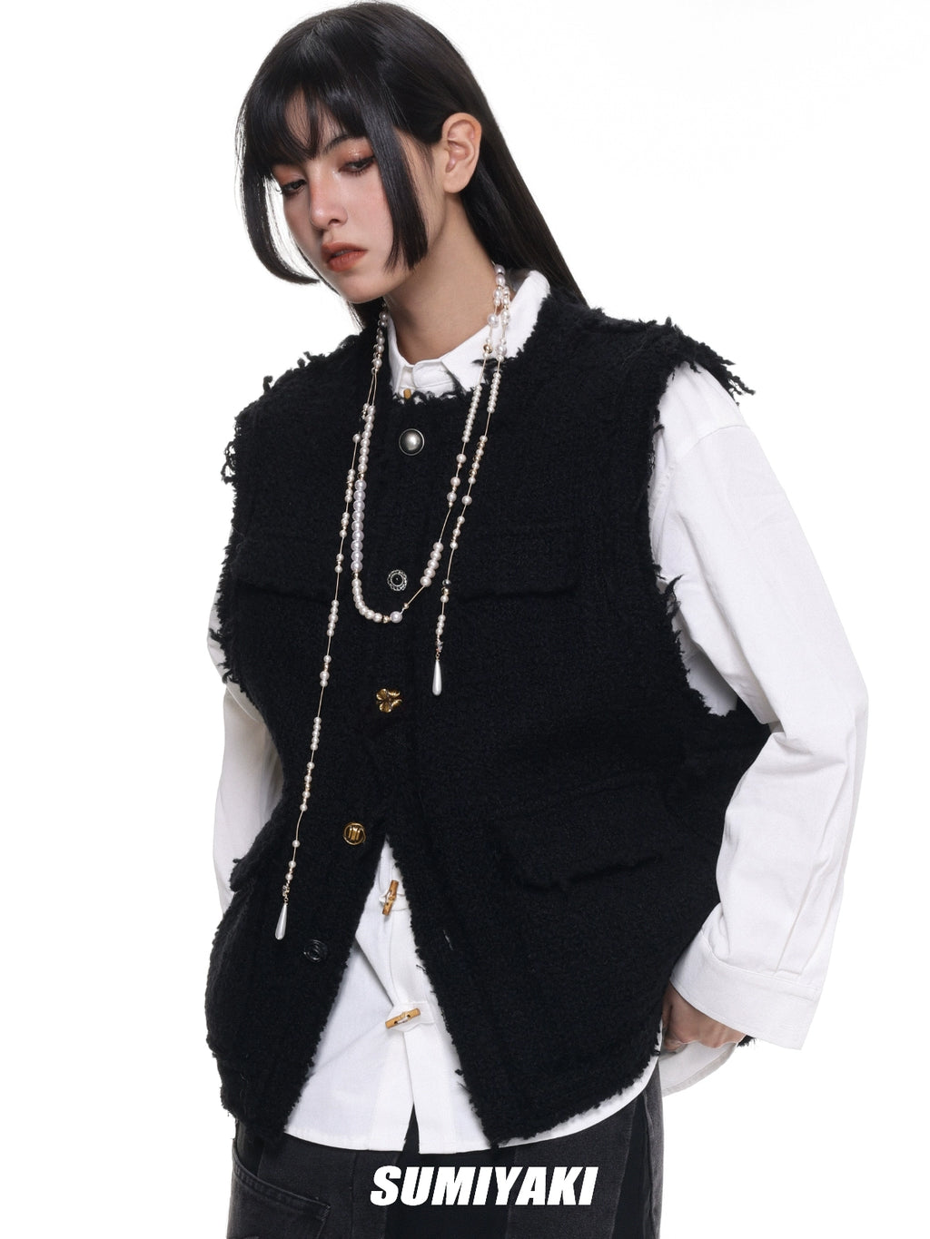 SUMIYAKI Broken Pearl Necklace