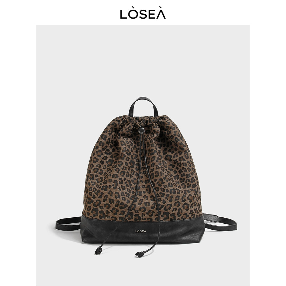 LOSEA Leopard Print Mountaineering Backpack