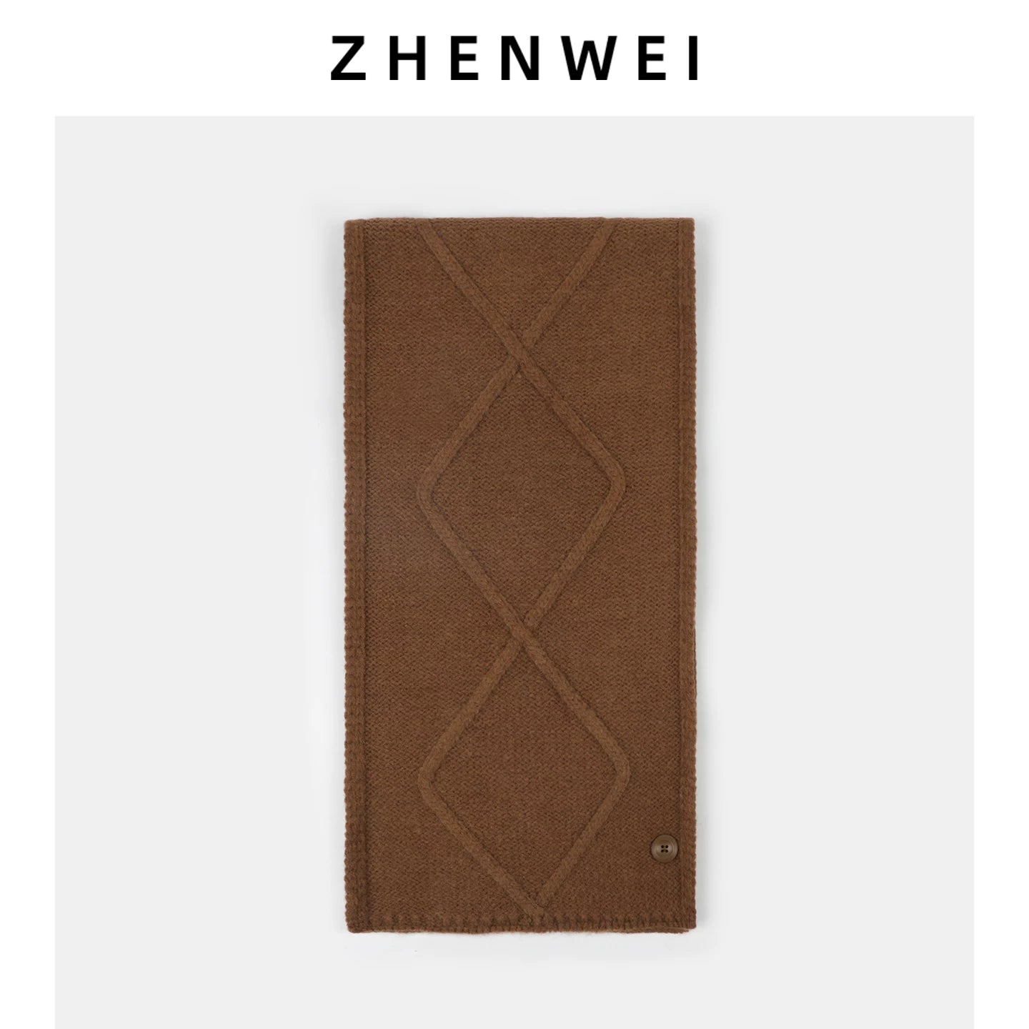 ZHENWEI Knitted Twist Cross Button Neck Protector Scarf Shawl