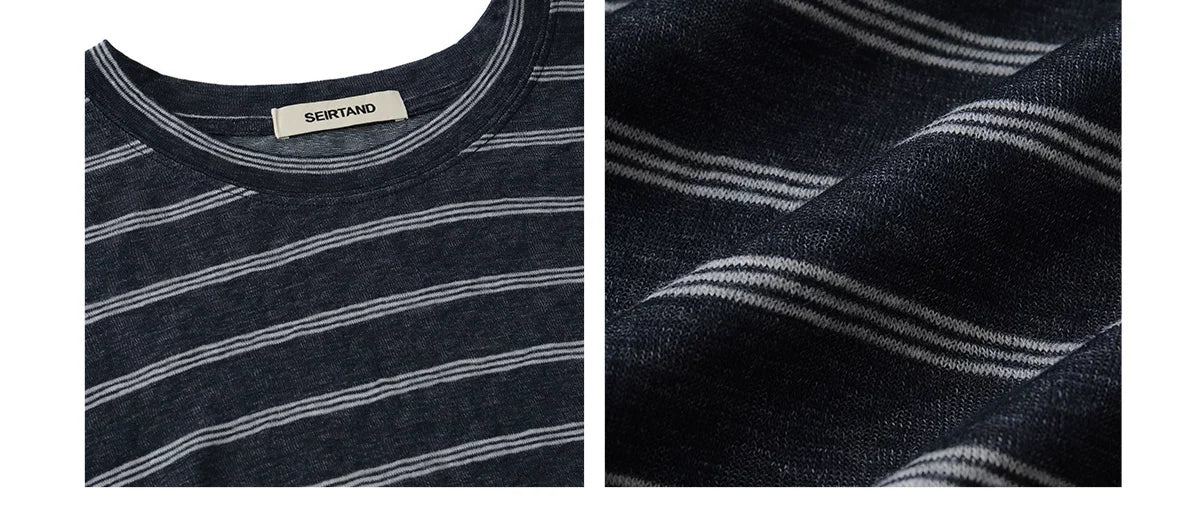 LIVINGTOWN Vintage Simple Casual Loose Striped Long Sleeve
