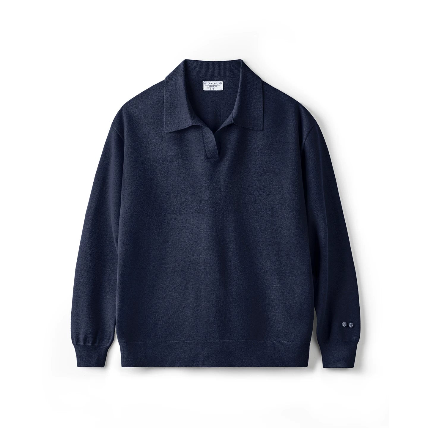 Madden casual seagull neck knitted polo shirt