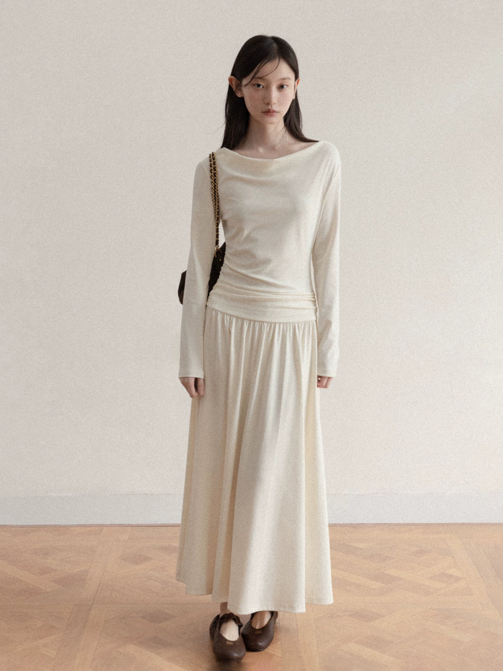 Cantonstory Slim Long Sleeve Dress