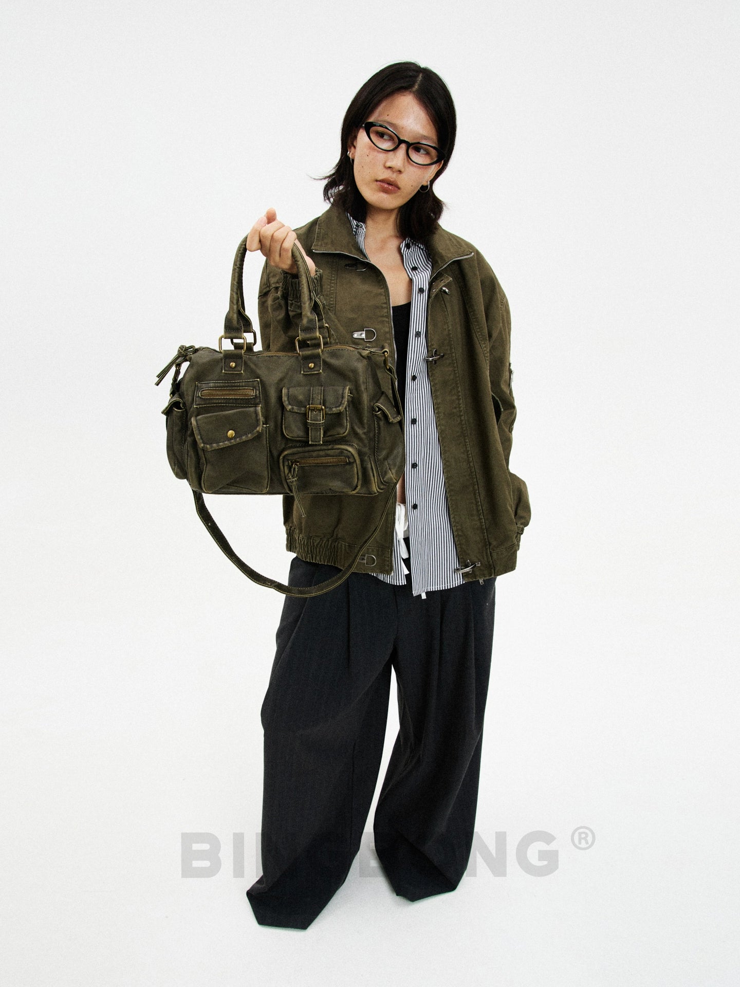 BINGBONG Retro Commuter Large Capacity Shoulder Messenger Bag