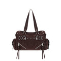 JANDRESS Rivet Large Capacity Shoulder Messenger Bag