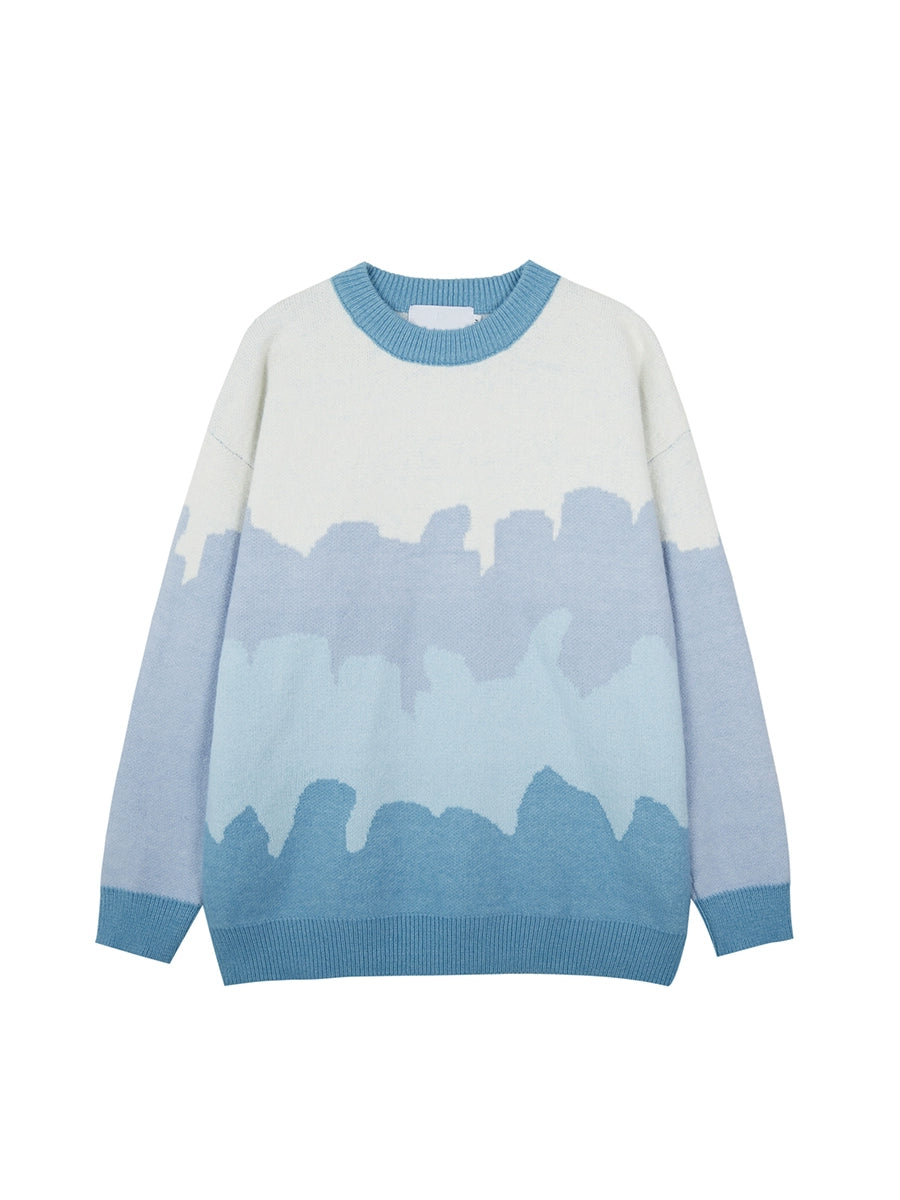 ALOHA Vintage Lazy Wave Striped Sweater